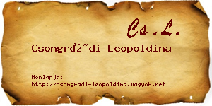 Csongrádi Leopoldina névjegykártya